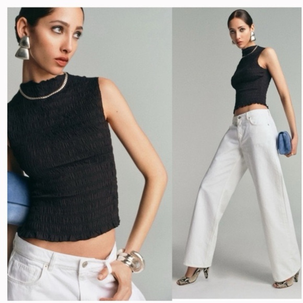 Reformation Black Sleeveless Top